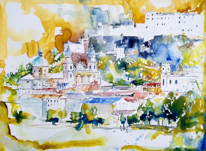 #salzburg #watercolour #aquarell